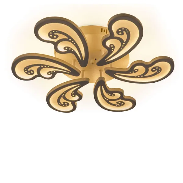 6-Head Peacock Tail Modern Creative Ceiling Lamp 45CM Warm Light Home Decoration
