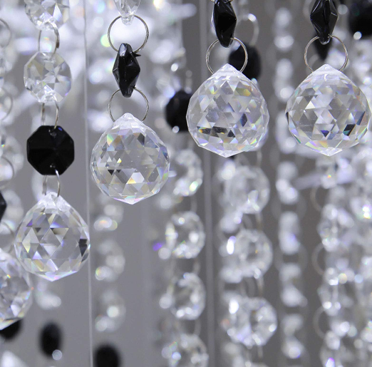 Modern LED Sphere Spiral Raindrop K9 Crystal Chandelier Light,Luxury 3-Color Dimmable Flush Mount Ceiling Light Villa Entryway Foyer Stairs Lighting Pendant Lamp Fixture with GU10 Bulbs