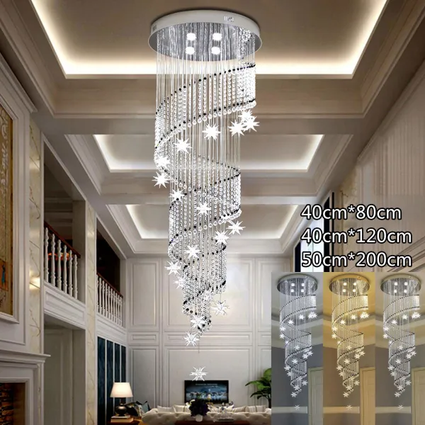 Modern LED Sphere Spiral Raindrop K9 Crystal Chandelier Light,Luxury 3-Color Dimmable Flush Mount Ceiling Light Modern LED Sphere Spiral Raindrop K9 Crystal Chandelier Light,Luxury 3-Color Dimmable Flush Mount Ceiling Light