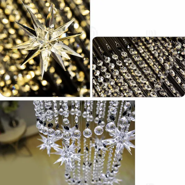 Modern LED Sphere Spiral Raindrop K9 Crystal Chandelier Light,Luxury 3-Color Dimmable Flush Mount Ceiling Light Modern LED Sphere Spiral Raindrop K9 Crystal Chandelier Light,Luxury 3-Color Dimmable Flush Mount Ceiling Light