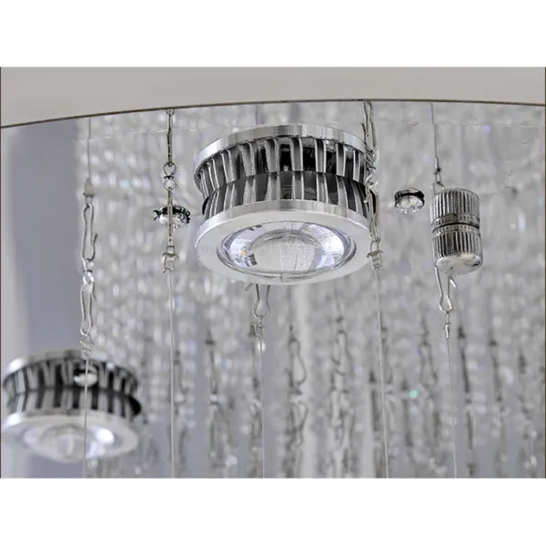 Modern LED Sphere Spiral Raindrop K9 Crystal Chandelier Light,Luxury 3-Color Dimmable Flush Mount Ceiling Light Modern LED Sphere Spiral Raindrop K9 Crystal Chandelier Light,Luxury 3-Color Dimmable Flush Mount Ceiling Light