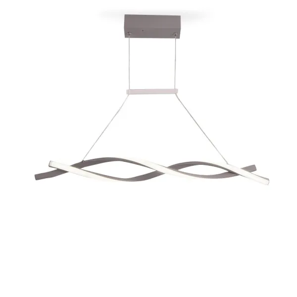 Modern Chandelier LED Pendant Light Kitchen Island Ceiling Light Hanging Light Fixture for Living Room(Gray)