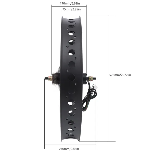 Electric Snow Bike Conversion Kits Ebike Conversion Kit Low Noise Bike Motor Kit with LCD Pedal Assistant Sensor