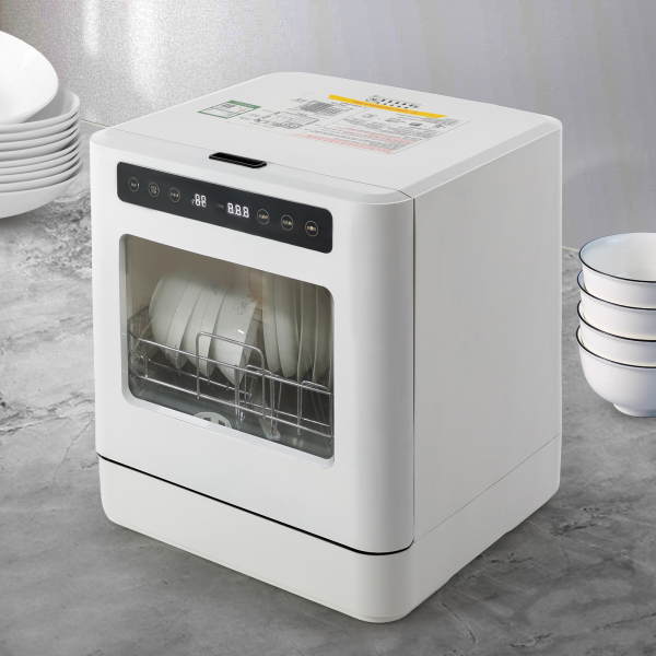 Countertop Dishwasher,Compact Mini Dish Washer, Portable Dishwasher with 4 washing programs