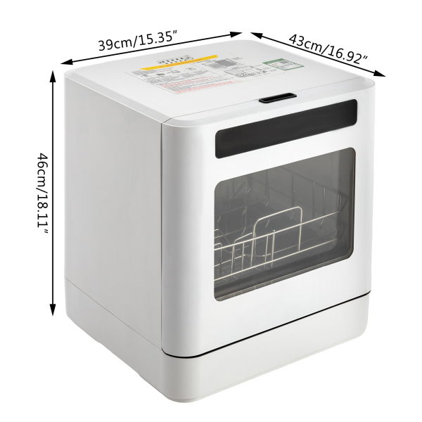 Countertop Dishwasher,Compact Mini Dish Washer, Portable Dishwasher with 4 washing programs