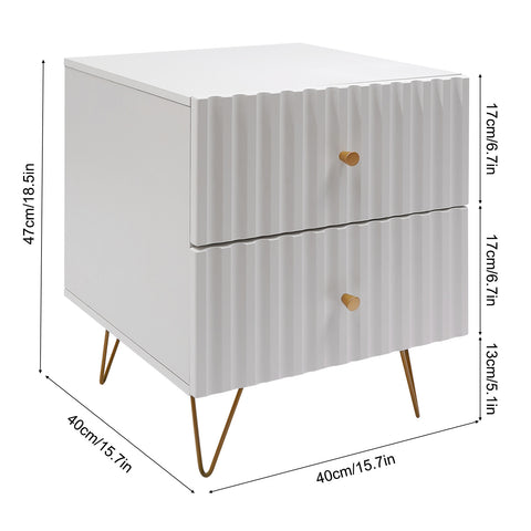 Night Stands Bedside Table with 2 Drawers