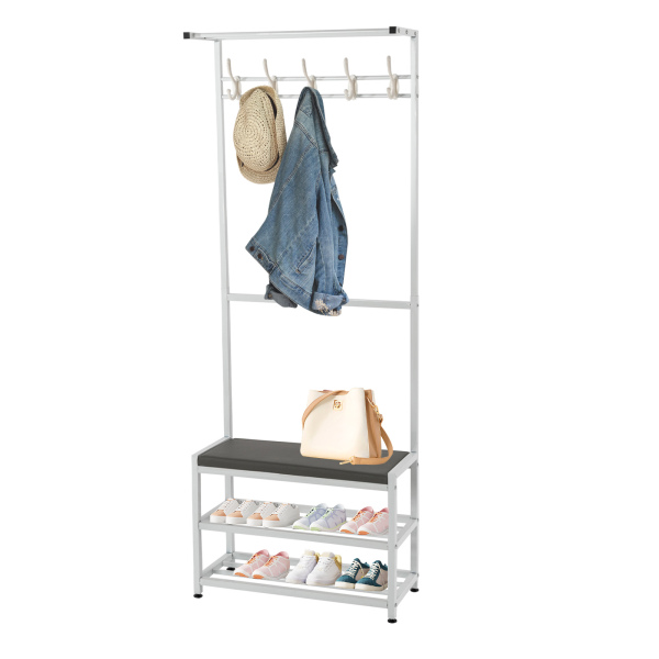 Entryway Stool with Coat Rack, Coat Rack Shoe Stool 3-in-1 with Stool and Shoe Storage, Stand Coat Rack Entryway Stool with Coat Rack, Coat Rack Shoe Stool 3-in-1 with Stool and Shoe Storage, Stand Coat Rack