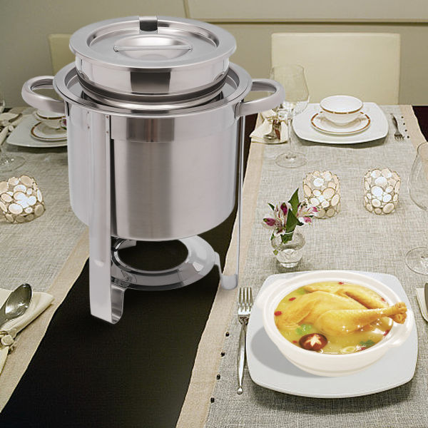 Soup Chafer Dish Kit 4L/4.23QT Stainless Steel Food Warmer Stove with Fuel Can Soup Chafer Dish Kit 4L/4.23QT Stainless Steel Food Warmer Stove with Fuel Can