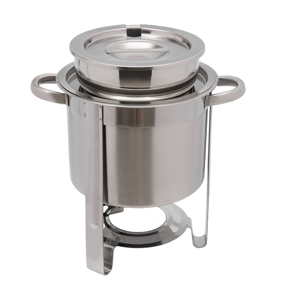 Soup Chafer Dish Kit 4L/4.23QT Stainless Steel Food Warmer Stove with Fuel Can