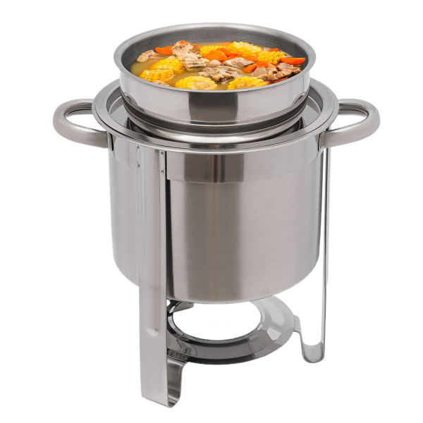 Soup Chafer Dish Kit 4L/4.23QT Stainless Steel Food Warmer Stove with Fuel Can Soup Chafer Dish Kit 4L/4.23QT Stainless Steel Food Warmer Stove with Fuel Can