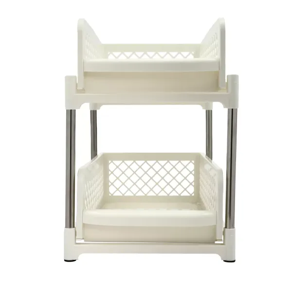 Pull Out Cabinet Organizer, Kitchen Cabinet Drawer, Under Sink Organizer - White Pull Out Cabinet Organizer, Kitchen Cabinet Drawer, Under Sink Organizer - White