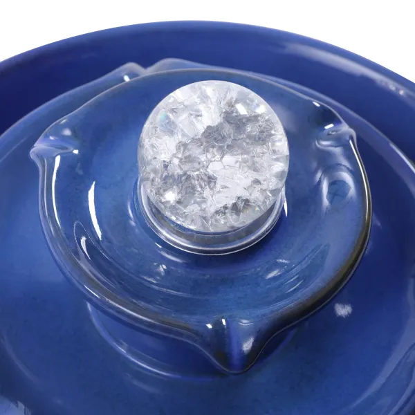 Ceramic Tabletop Fountain with Ball for Indoor Table Desk Office Patio (Blue) Ceramic Tabletop Fountain with Ball for Indoor Table Desk Office Patio (Blue)