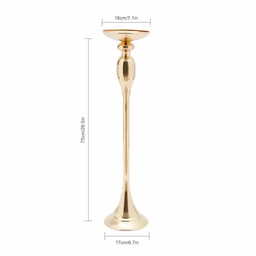  10 Pcs Tall Vases for Centerpieces Weddings - Flower Stand for Centerpiece Table Metal Vase Column Stand Vases