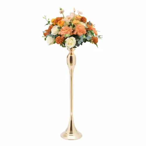  10 Pcs Tall Vases for Centerpieces Weddings - Flower Stand for Centerpiece Table Metal Vase Column Stand Vases