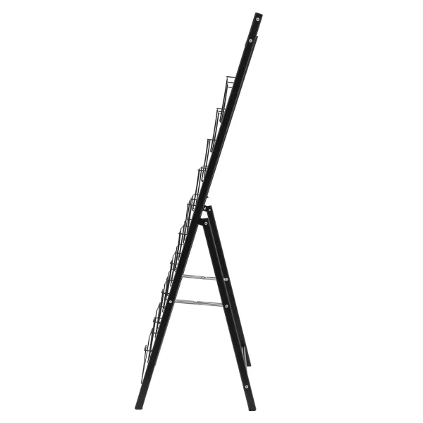 Double A4 Magazine Display Stand 10-Tier Metal Brochure Display Stand for Home Office Retail Store, Black