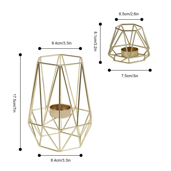 10 Pcs Metal Geometric Design Tea Light Votive Candle Holders, Iron Hollow Tealight Candle Holders, Gold (S + L) 10 Pcs Metal Geometric Design Tea Light Votive Candle Holders, Iron Hollow Tealight Candle Holders, Gold (S + L)