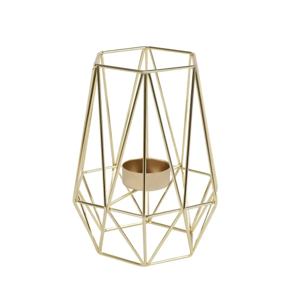10 Pcs Metal Geometric Design Tea Light Votive Candle Holders, Iron Hollow Tealight Candle Holders, Gold (S + L) 10 Pcs Metal Geometric Design Tea Light Votive Candle Holders, Iron Hollow Tealight Candle Holders, Gold (S + L)