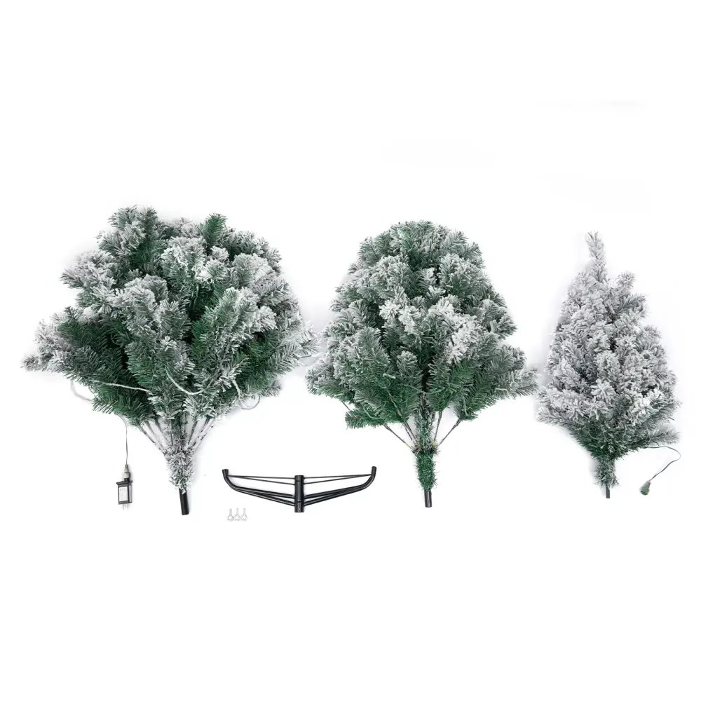 平台下架6FT Premium Hinged Artificial Christmas Tree with  Reinforced Metal Base & Easy Assembly Pre-installed Lights