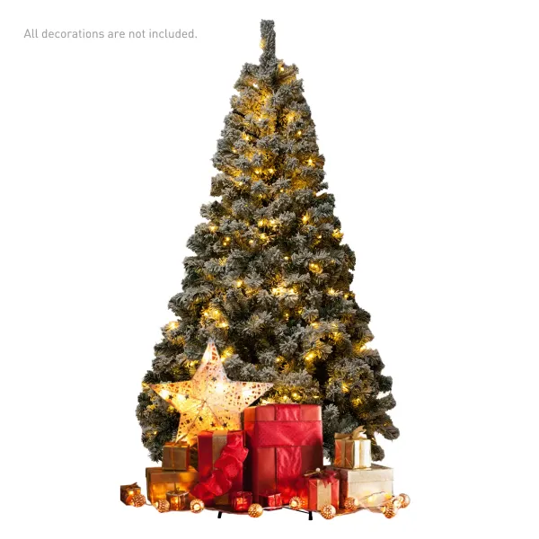 平台下架6FT Premium Hinged Artificial Christmas Tree with Reinforced Metal Base & Easy Assembly Pre-installed Lights 平台下架6FT Premium Hinged Artificial Christmas Tree with Reinforced Metal Base & Easy Assembly Pre-installed Lights