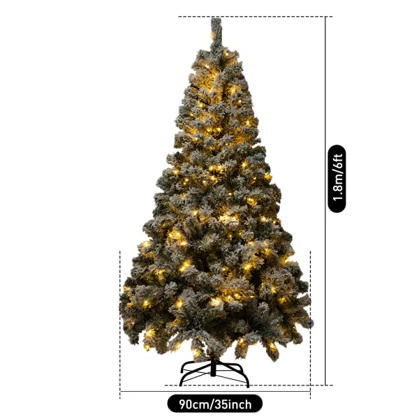 平台下架6FT Premium Hinged Artificial Christmas Tree with Reinforced Metal Base & Easy Assembly Pre-installed Lights 平台下架6FT Premium Hinged Artificial Christmas Tree with Reinforced Metal Base & Easy Assembly Pre-installed Lights
