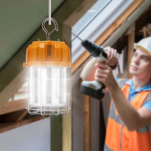 80W LED Temporary Work Light-11600Lumen Construction Lights 4500K LED Work Light with Hook