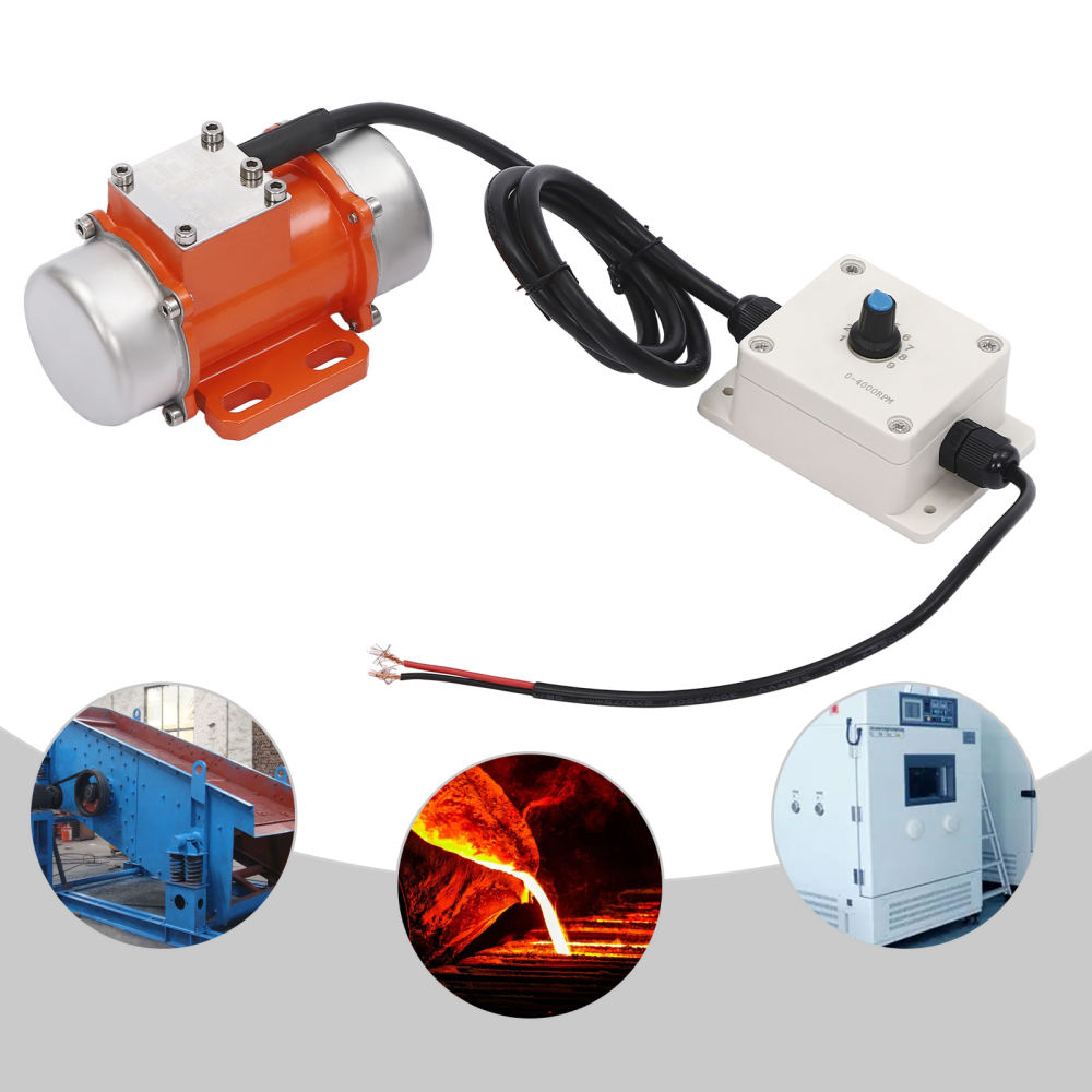60W DC12V Vibration Motor with Speed Controller, Electric Vibration Motor