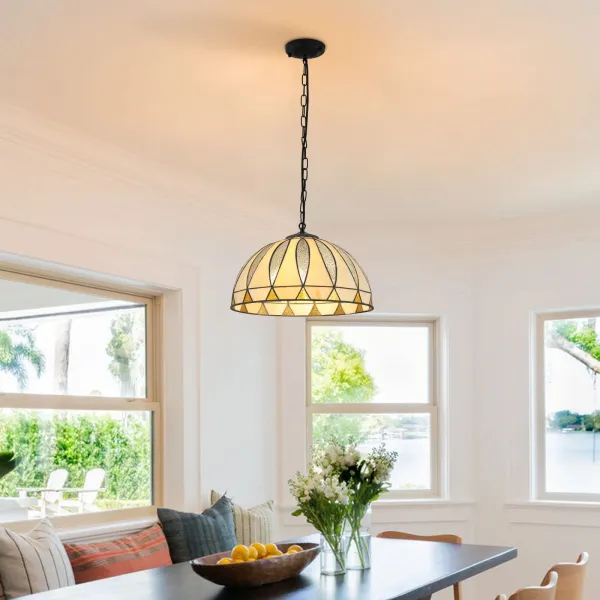 16*16*9.84in Hemispherical Shape Pendant Light 110V,Farmhouse Chandeliers-Chain Adjustable Length:2.6-3.9ft