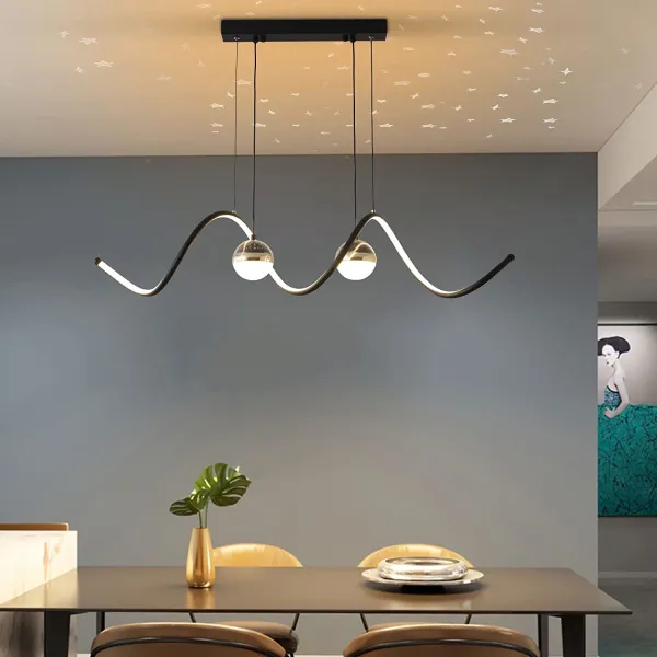 Modern LED Pendant Lighting for Dining Room & Kitchen Island Stepless Dimmable Pendant Light