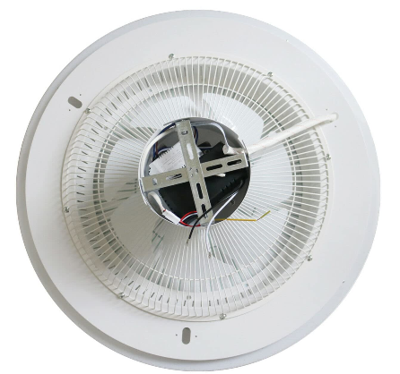 3-Color Ceiling Fan with Light Flush Mount Chandelier Ceiling Fan with 3 Speed Remote Control 5 Invisible Acrylic Blades Quite Motor