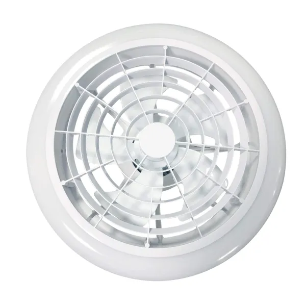 18'' Hidden Blade White Ceiling Fan with LED Lights and Remote Control Modern Acrylic Ceiling Fan Light