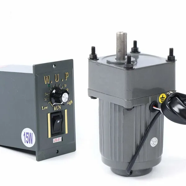 110V 15W 125RPM Single Phase Worm Gear Motor High Torque Deceleration Speed Reduction Motor Gearmotor Reducer
