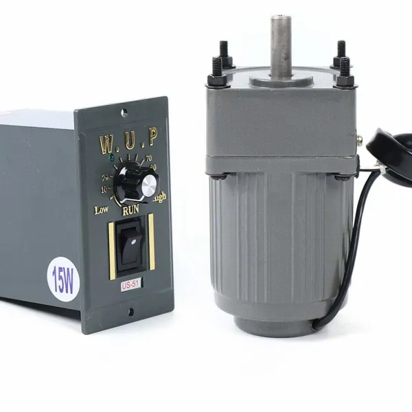110V 15W 125RPM Single Phase Worm Gear Motor High Torque Deceleration Speed Reduction Motor Gearmotor Reducer