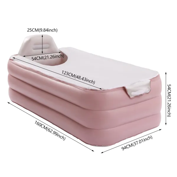 Inflatable Bathtub, Three-layer Bath Tub Portable Foldable Adult Bath Tub Freestanding SPA Folding Warm Water Hot Tub Inflatable Bathtub, Three-layer Bath Tub Portable Foldable Adult Bath Tub Freestanding SPA Folding Warm Water Hot Tub