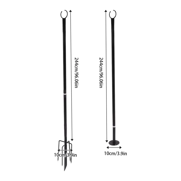 8Ft Outdoor String Light Pole Stand with Base and 5-Prong Fork Pole for String Lights for Backyard Garden Deck Parties Wedding(4 Pack) 8Ft Outdoor String Light Pole Stand with Base and 5-Prong Fork Pole for String Lights for Backyard Garden Deck Parties Wedding(4 Pack)