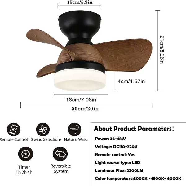 20 Inch Flush Mount Ceiling Fan with Lights and Remote Control,Modern Low Profile Ceiling Lights 20 Inch Flush Mount Ceiling Fan with Lights and Remote Control,Modern Low Profile Ceiling Lights