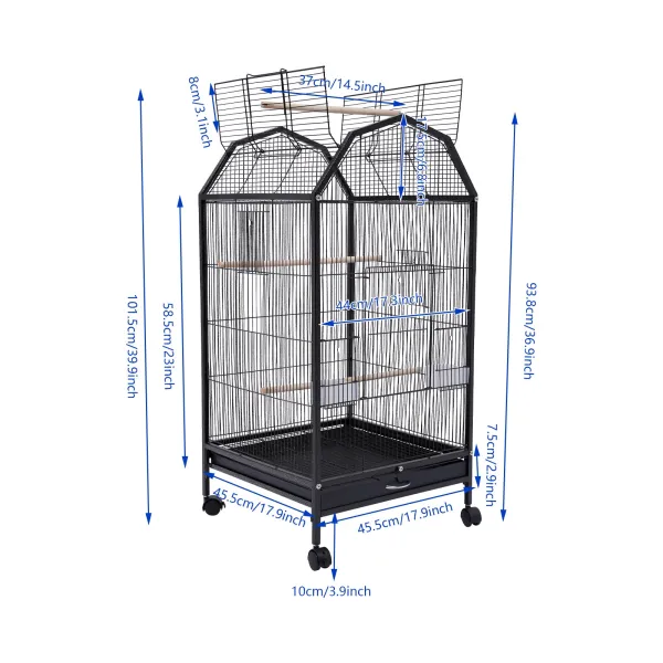Parakeet Bird Cage with Stand Metal Pet Bird Flight Cages Large Finch Bird Cage Parakeet Bird Cage with Stand Metal Pet Bird Flight Cages Large Finch Bird Cage