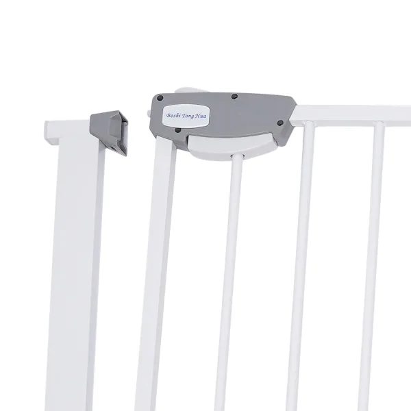 Baby Gate Retractable Extra Wide Long - Metal Pets Dog Cat Gate for Stairs Doorways Indoor Hallways - Child Safety Gate with Door and Wall Cups