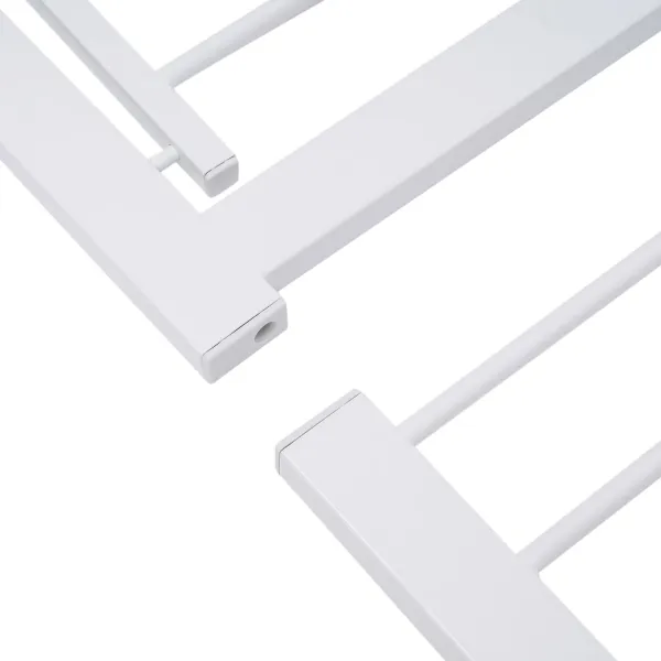 Baby Gate Retractable Extra Wide Long - Metal Pets Dog Cat Gate for Stairs Doorways Indoor Hallways - Child Safety Gate with Door and Wall Cups