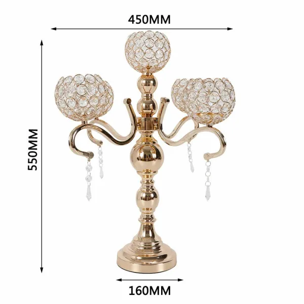 5 Arms Candle Holder,Modern Design Bowl Ball Crystal Candelabra Candlestick with Hanging Crystal Drops,for Wedding,Dinner 5 Arms Candle Holder,Modern Design Bowl Ball Crystal Candelabra Candlestick with Hanging Crystal Drops,for Wedding,Dinner