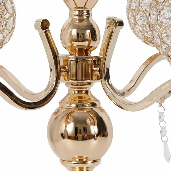 5 Arms Candle Holder,Modern Design Bowl Ball Crystal Candelabra Candlestick with Hanging Crystal Drops,for Wedding,Dinner 5 Arms Candle Holder,Modern Design Bowl Ball Crystal Candelabra Candlestick with Hanging Crystal Drops,for Wedding,Dinner