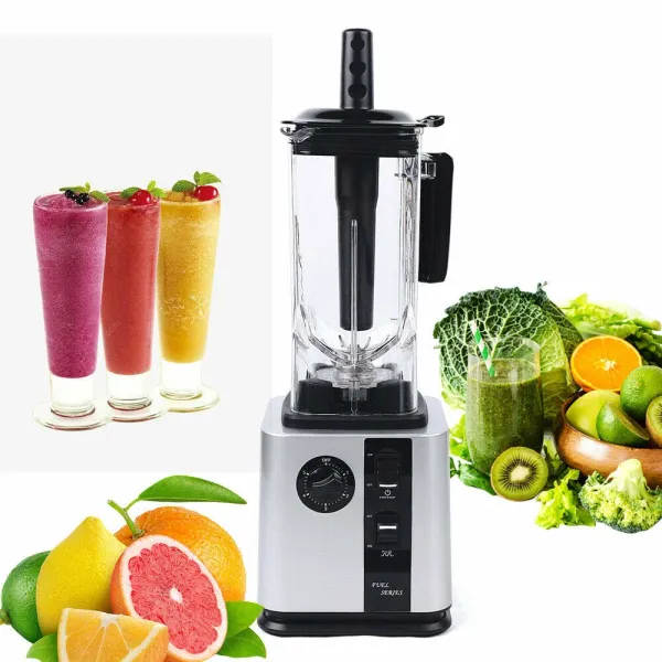 2200W Multifunctional High Speed Blender Commercial Professional Smoothie Blender 1-9 Speed for Milkshakes and Smoothies