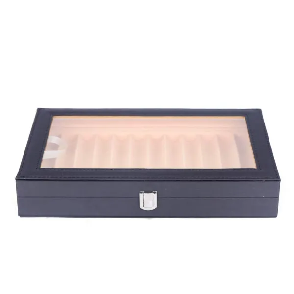 12pcs Leather Pen Display Case Storage Fountain Pen Collector Organizer Box with Glass Window 12pcs Leather Pen Display Case Storage Fountain Pen Collector Organizer Box with Glass Window
