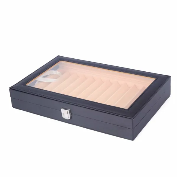 12pcs Leather Pen Display Case Storage Fountain Pen Collector Organizer Box with Glass Window 12pcs Leather Pen Display Case Storage Fountain Pen Collector Organizer Box with Glass Window