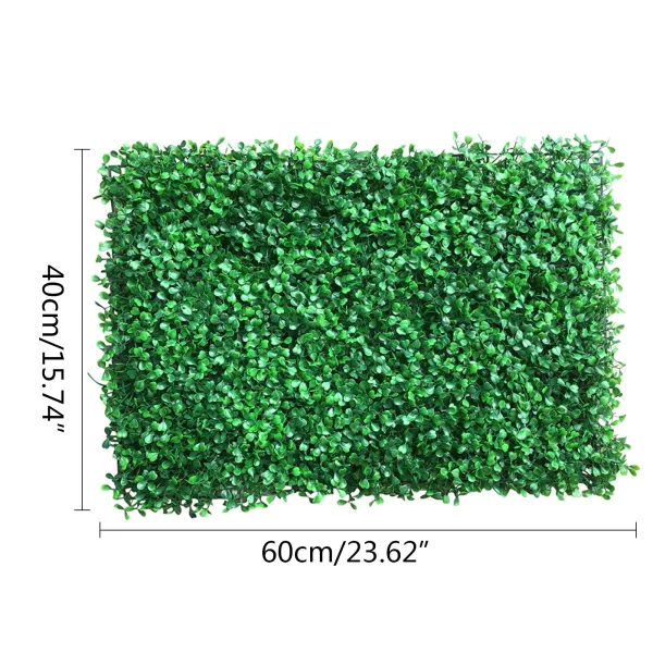 Oukaning 12Pcs Artificial Mat Greenery Panels - Hedge Plant Oukaning 12Pcs Artificial Mat Greenery Panels - Hedge Plant