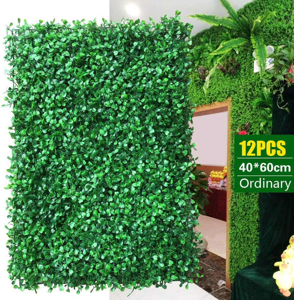 12Pcs Artificial Mat Greenery Panels - Hedge Plant