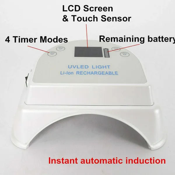 Oukaning Cordless LED Nail Dryer Nail Lamp Gel Polisher Machine-Nail Drying
