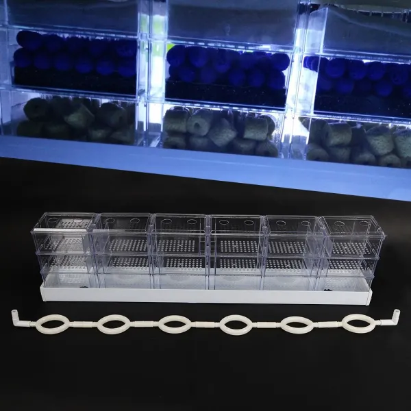 暂停销售，图片有误Aquarium Filter Upper Box, 18PCS 360 Degree Loop Transparent Trickle Raindrop Upper Fish Tank Water Boxes Set with Drip Tube