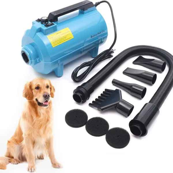 Pet Dryer, High Velocity 3.8Hp pet Hair Dryer Blower,2200W Pet Hair Force Dryer Blower With Adjustable Speed And Heater, Noiseless,Blue Pet Dryer, High Velocity 3.8Hp pet Hair Dryer Blower,2200W Pet Hair Force Dryer Blower With Adjustable Speed And Heater, Noiseless,Blue