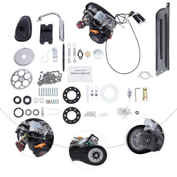 100cc 4 Stroke Bicycle Engine Kit Gas Motorized Motor Bike Modified DIY Engine 100cc 4 Stroke Bicycle Engine Kit Gas Motorized Motor Bike Modified DIY Engine