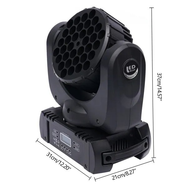 Stage Lights, 36x3W RGBW Led Beam Moving Head DJ Disco Stage Wash Light DMX Channels Effect Lighting, Sound Activated DJ Lights